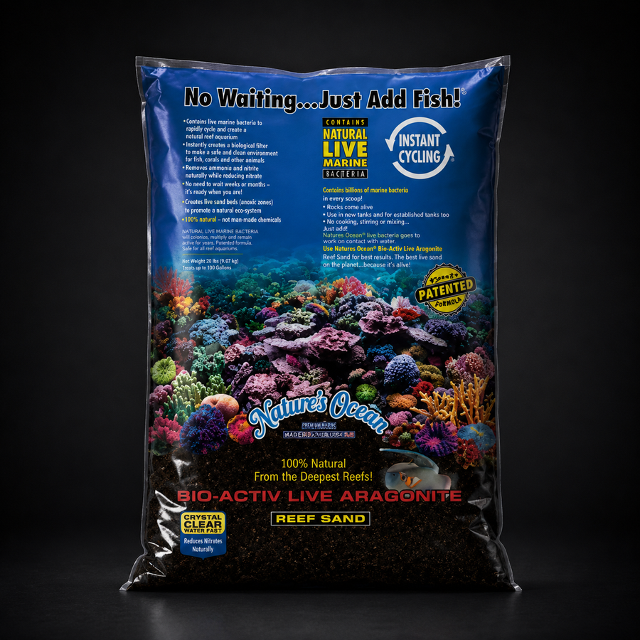 Nature’s Ocean Bio-Activ Live Aragonite – Reef Sand Black 9,07 kg